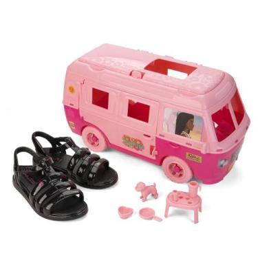 Imagem de Sandália Infantil Grendene Barbie Road Trip Preto, Preto, 25