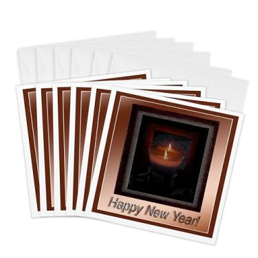 Imagem de Cartões comemorativos - Vela Feliz Ano Novo - Pacote com 6 - Ano Novo