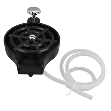 Imagem de Enxaguador de Vidro, Enxágue Automático de Jarro de Pia de Aço Inoxidável, Lavador de Garrafas de Pia de Cozinha, Lavador de Copo de Vidro Com Sprays, Drenagem e Bandeja de