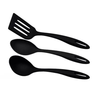 Imagem de Jogo Utensílios de Cozinha 3 Peças Nylon Preto Tramontina