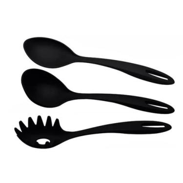 Imagem de Jogo Utensílios de Cozinha Nylon 3 Peças Preto Tramontina