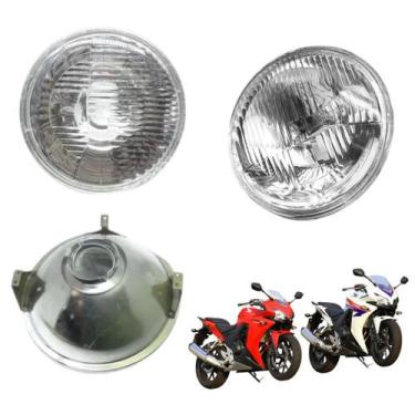 Imagem de Bloco Óptico Motocicleta Globo Farol Compativel CB 500 1998 A 2004 mot