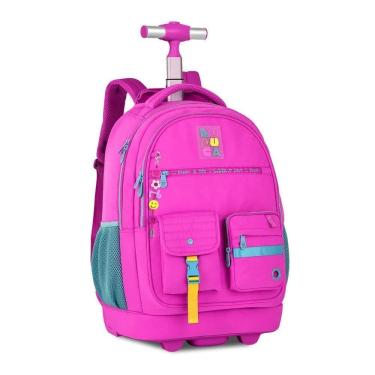 Imagem de Mochila Rodinha 19 Com Alça Luluca Rosa Clio