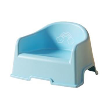 Imagem de SiaBiced Banco pequeno para troca de sapatos, banco multiuso para troca de sapatos, sofá baixo para sala de estar, Azul