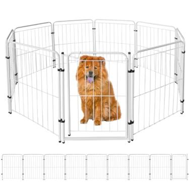 Imagem de Utility Pet & Lar, Cercado Cachorro Cães Pet Cercadinho 8 Módulos 82 cm Altura Cor:Branco