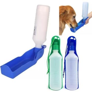 Imagem de Kit 2 Garrafas Agua Bebedouro Para Cães Portátil Passeio Pet