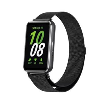 Imagem de Pulseira Magnética de Metal Milanês para Samsung Galaxy Fit 3 (Preto, Galaxy Fit3)