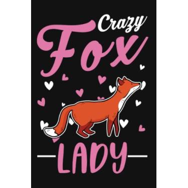 Imagem de Fuchs Notizbuch: Verrückte Fuchs Lads Rotfuchs Frau / 6x9 Zoll / 120 karierte Seiten