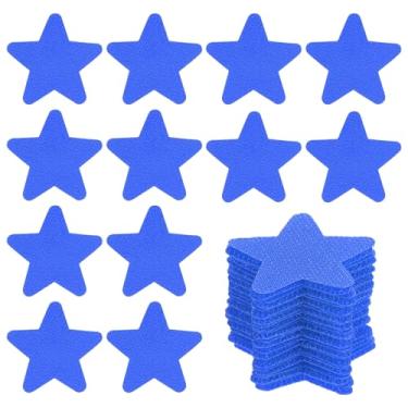 Imagem de PATIKIL Marcadores de pontos de carpete de 4 cm, 50 peças de marcadores de pontos de estrela para decoração de sala de aula de professores, material pré-escolar, azul