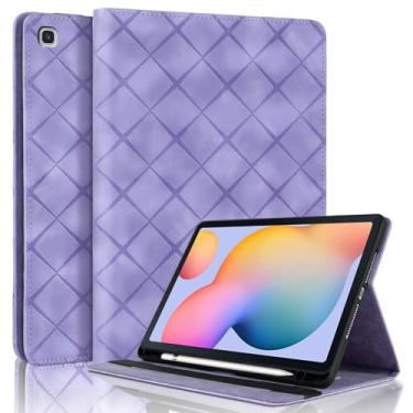 Imagem de Rosbtib Capa para Samsung Galaxy Tab S6 Lite 10,4 polegadas com suporte para lápis, suporte de couro PU com vários ângulos de visualização compatível com Samsung Galaxy Tab S6 Lite 2024/2022/2020 -