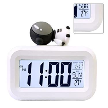 Imagem de Relógio Digital Infantil, Despertadores para Quartos Com Tela LED, Relógio Inteligente para Mesa de Banheiro de Viagem, Relógio de Cabeceira para Exibição de Calendário,