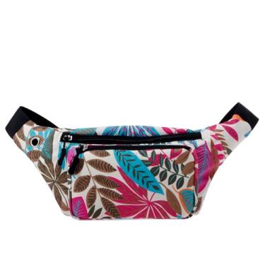 Imagem de XEYOU Mochila unissex para corrida com fivelas ajustáveis, bolsa de cintura leve para esportes, caminhadas, passeios, pochete com cães, pode guardar passaporte, dinheiro, celular, Folha de bordo