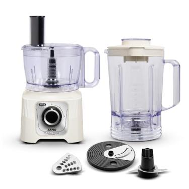 Imagem de Multiprocessador Arno Multichef 700W MP62, com 16 Funções, Marfim, 4 Acessórios, 2 Velocidades, Liquidificador 3,1L e Espremedor de Frutas, 110V