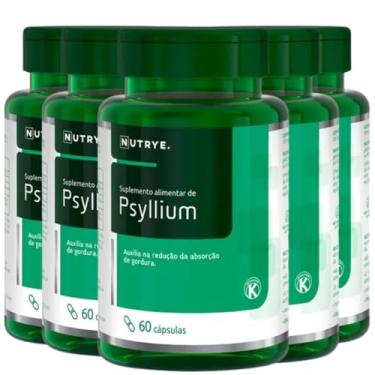 Imagem de Kit 5 Suplemento Alimentar de Psyllium 60 Capsulas Puro Original Nutrye