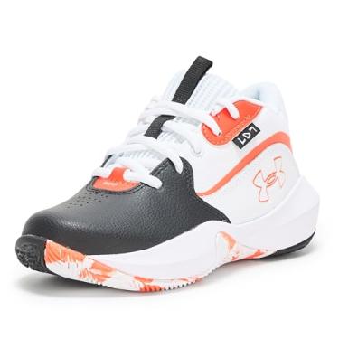 Imagem de Under Armour Tênis infantil unissex pré-escolar Lockdown 7, (005) Preto/Branco/Vermelho Ares, 14