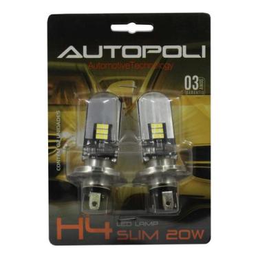Imagem de Par Lampadas Led H4 Slim 6.500k 12v 24v Luz Branca Al583 - AUTOPOLI