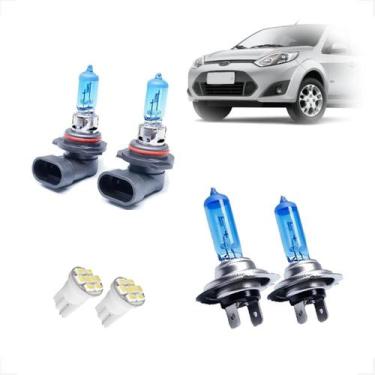 Imagem de Kit de Lâmpadas Halógena Super Branca H7 H11 Farol Baixo e Milha Fiest