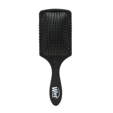 Imagem de Wet Brush Escova de cabelo desembaraçadora de pá, Black Frost - cerdas desembaraçadoras ultra macias IntelliFlex com design AquaVent - Espalhe tratamentos de cabelo uniformemente - Desliza através de