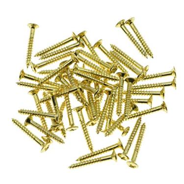 Imagem de KAISH Pacote com 50 parafusos de montagem de anel de captador Humbucker de guitarra para Les Paul SG Gold