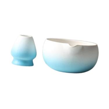 Imagem de IEUDNS Cerimônia tradicional de matcha matcha e cerimônia de chá de batida Ceramony Ceramic Bykis Tea Bow, Azul Gradiente