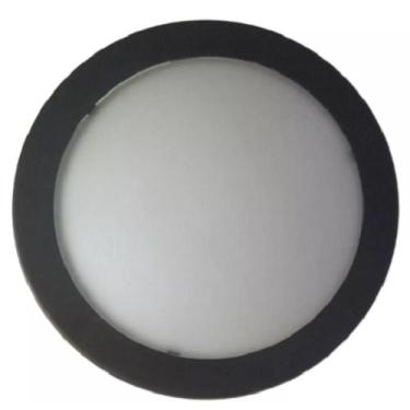 Imagem de Plafon De Teto / Parede Peq Redondo Preto- Vidro Bronzearte