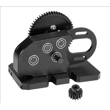 Imagem de YSKMLOLP SCX10 Gearbox,1/10 RC Car Transmission Gearbox, 2Low Transmission Overdrive Gearbox for 1/10 RC Crawler SCX10 II Capra LCG Cheater Rigs Built(Black)