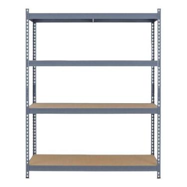 Imagem de Estante De Aco E Madeira 4 Prateleiras 190x150x60 Cm Spaceo