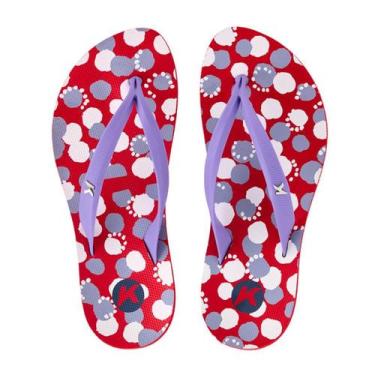 Imagem de Chinelo Kenner Ibiza Polka Feminino - Vermelho, 36