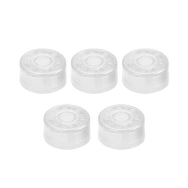 Imagem de Kit 5 Botões Protetor Plastico Branco Footswitch Pedal - Daiertek