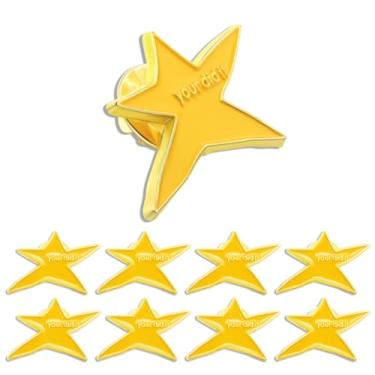 Imagem de Your Did It Pin 10/20/50/100 Pinos de lapela esmaltados estrela amarela emblemas a granel A estrela de cinco pontas broches engraçados presentes para amigos colegas de trabalho, Liga metálica,