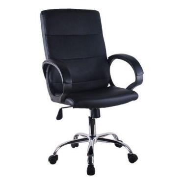 Imagem de Cadeira De Escritorio Office Giratoria 116x63x62cm Black - BRAZIL HOME