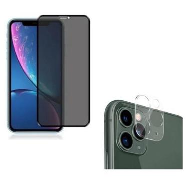 Imagem de Kit Pelicula 3D Anti EspiÃo + Pel. CÃmera P/ Iphone 11 Pro - Yellow Ce