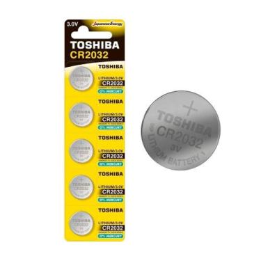 Imagem de Kit Cartelas de Pilhas Baterias CR2032 Toshiba Controle Alarme 3V, 1 u
