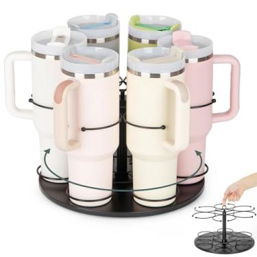 Imagem de Organizador de garrafa de água para copo Stanley, suporte giratório de copo Stanley, organizador de porta-copos, organizadores de cozinha fáceis de instalar e armazenamento para acessórios de copo