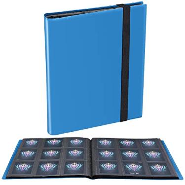 Imagem de JIQEZNL Card Binder, Atualizado 9 Bolsos Trading Card Collection Binder Para Cartões, 360 Card Book Holder Album Para Yugioh, Mtg, Tcg, Magic, Sports Cards - Azul