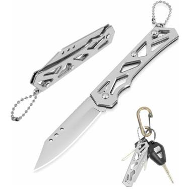 Imagem de Canivete Multiuso Dobrável em Aço Inox com Chaveiro, Design Moderno, Portátil