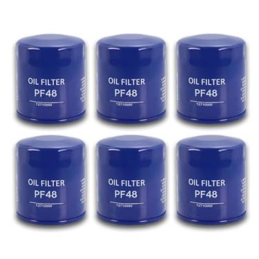 Imagem de Filtro de óleo de motor PF48 compatível com Chevy Silverado Tahoe Suburban, GMC Sierra Yukon Savana, Cadillac Escalade CTS, Dodge Caliber Charger Journey, Buick Allure, Substitui 89017524 57060 (6