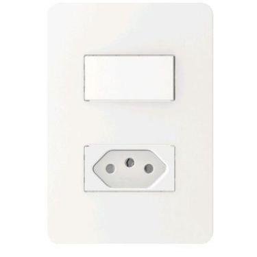 Imagem de Schneider orion 1 interruptor paralelo + 1 tomada 10a branco s71324104