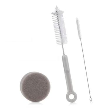 Imagem de EAJORN Conjunto de 3 escovas de limpeza para animais de estimação, gatos, bebedouros, água, bomba submersível, tubo, ferramenta de limpeza de garrafa para cães e gatos