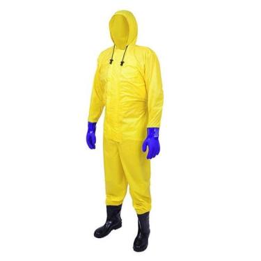 Imagem de Macacão Impermeável Para Saneamento Com Botas e Luvas em Nylon e Pvc V