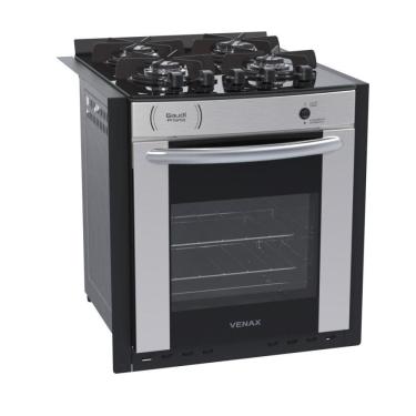 Imagem de Fogão Embutir Venax Gaudi Prisma 4b GLP Inox