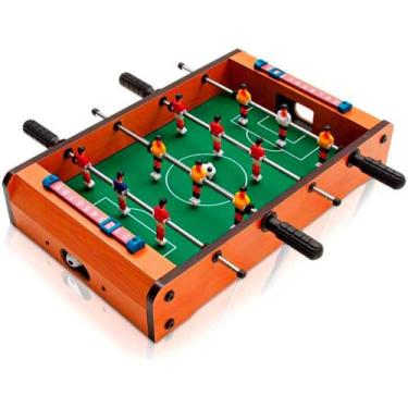 Imagem de Mesa Pebolim Brinquedo Totó Infantil Mini Jogo De Futebol Cor Mesa Ver