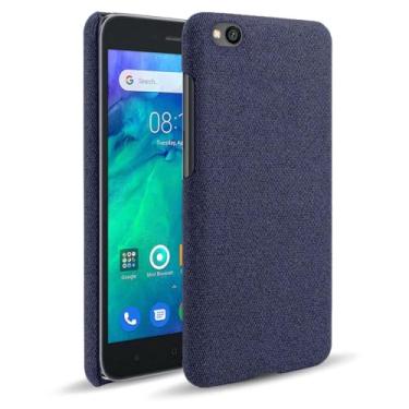 Imagem de Capa para Xiaomi GO,Capa desenhada em lona,Case Protetora Ultrafina com Empunhadura Macia,Design em Tecido Antichoque e Antiarranhões-Blue