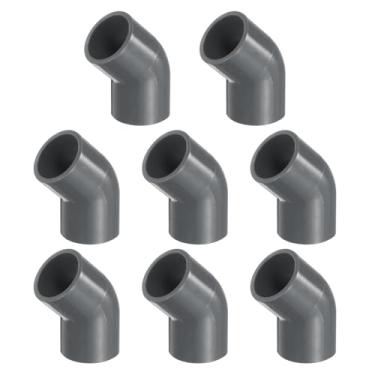 Imagem de HARFINGTON 4 peças de encaixes de tubulação de cotovelo de 45 graus 7/22.9 cm 2 vias PVC grau móveis canto conector ângulo cotovelo saída lateral para esgoto encanamento tubo de drenagem suprimentos