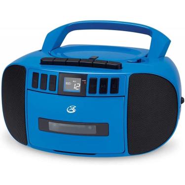 Imagem de Boombox GPX BCA209BU portátil com leitor de CD/cassetes azul