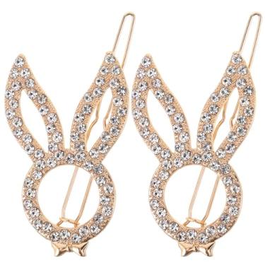 Imagem de Beaupretty 2 Peças De Cabelo Orelha Coelho Strass Cabelo Páscoa Coelho