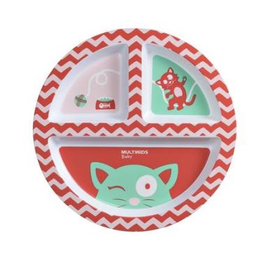 Imagem de Prato com Divisória Funny Meal Chica Rosa Multikids Baby - BB1115 BB1115