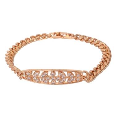 Imagem de Touchstone Pulseira de joias indiana de Bollywood com zircônia cúbica atraente em tom dourado ou branco para mulheres., Zircônia cúbica, Sem Pedra Preciosa
