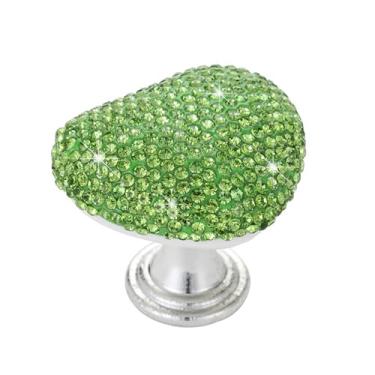 Imagem de Botão de descarga de tanque de água de cristal diamante auxiliar em forma de coração brilhante tampa de assento de vaso sanitário acessórios decoração para banheiro proteção de unhas (verde)