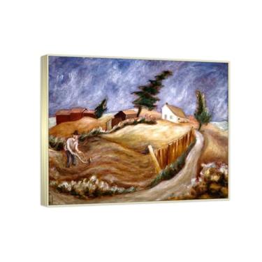 Imagem de Arte de parede famosa. Impressão em tela emoldurada. Arado manual por Jackson Pollock. Famosas pinturas de arte abstrata. Decorações de sala de estar em casa e escritório imagens 30 x 35 cm (11,8 x